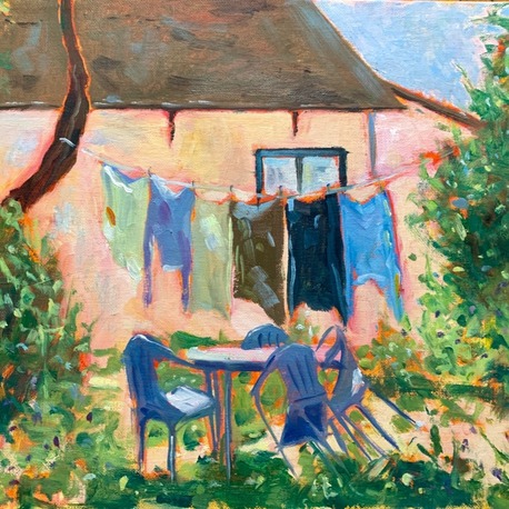 Sun-dried Memories - Orijinal Yağlı Boya Tablo (30x40 cm)