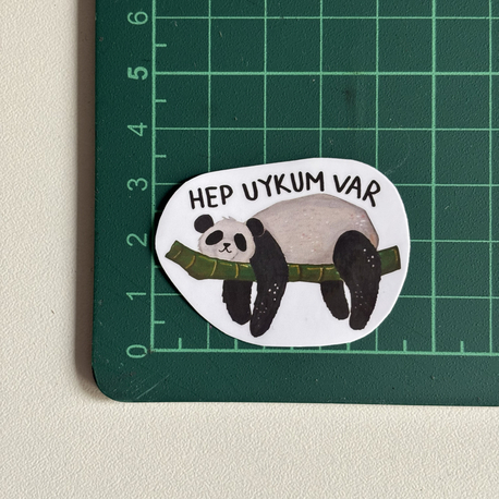 Uykulu Panda - Tekli Sticker