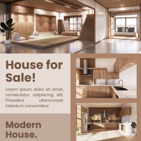Brown and Cream House for Sale Instagram Post