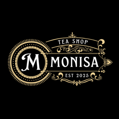 Vintage Victorian Decorative Ornate Tea Shop Logo