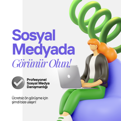 Mor ve Yeşil Yaratıcı Sosyal Medya Danışmanlığı Instagram Gönderisi şablonu