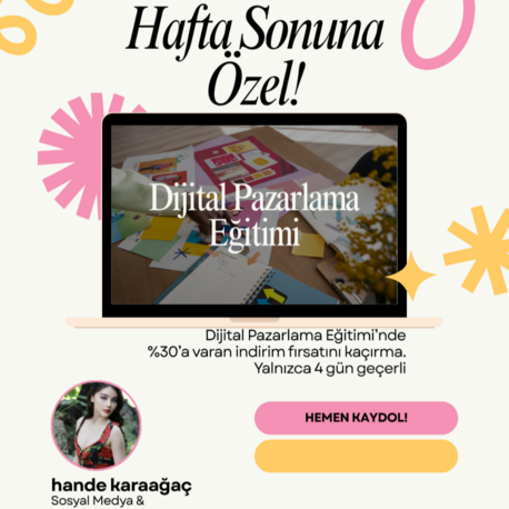 Pembe ve Sarı Dinamik Dijital Pazarlama Instagram Gönderisi
