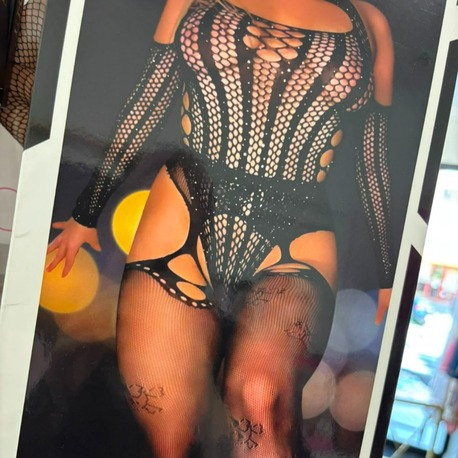 Desenli ve ışıltılı Bodystocking