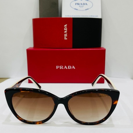 PRADA DESENLİ ÇERÇEVE KAHVE ŞEFFAF CAM