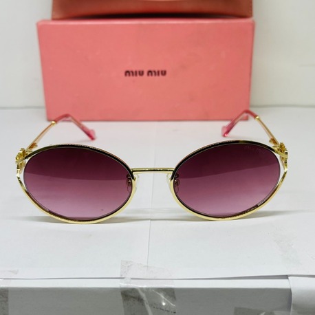 MIU GOLD ÇERÇEVE PEMBE ŞEFFAF CAM