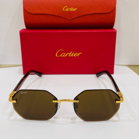 CARTİER DESENLİ ÇERÇEVE KAHVE ŞEFFAF CAM