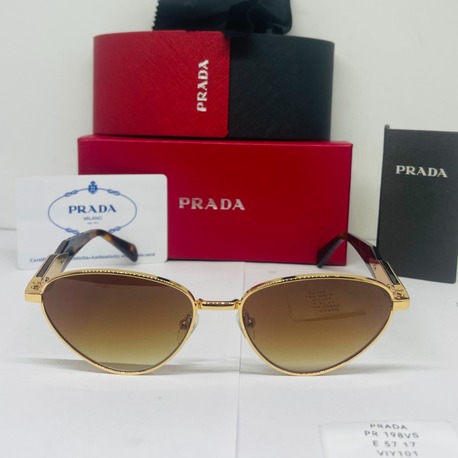 PRADA GOLD ÇERÇEVE KAHVE ŞEFFAF CAM