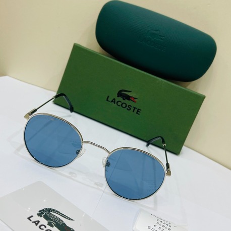 LACOSTE GÜMÜŞ ÇERÇEVE MAVİ ŞEFFAF CAM