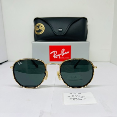 RAYBAN RB-3548-M GOLD-LEOPAR ÇERÇEVE SİYAH CAM ÜNİSEX