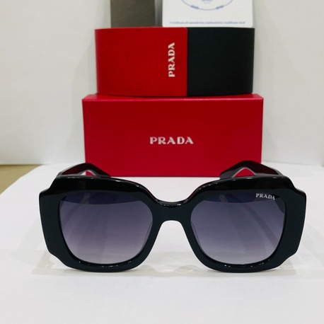 PRADA SİYAH ÇERÇEVE MAVİ ŞEFFAF CAM