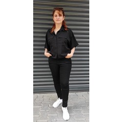 Çift Cepli Kısa Kollu Oversize Gömek 