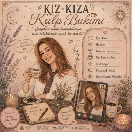 Kız Kıza Kalp Bakımı – Görüntülü Dertleşme ve Sezgisel Rehberlik Seansı