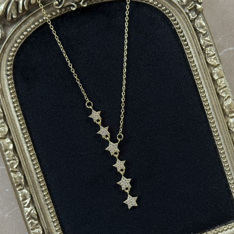 Çelik Gold Yıldız Y Kolye