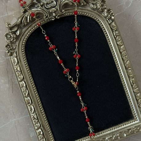 Gold Kiraz Model Y Kolye