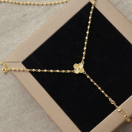VİP | Gold Yonca Kolye 