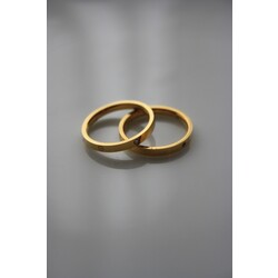 ÇELİK TAŞLI GOLD İNCE YÜZÜK 