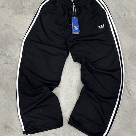 Adidas Yazlık Baggy Nakış Çizgi Detay (Siyah)