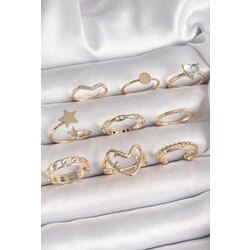 Gold Yüzük Set Kombin