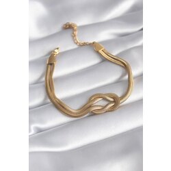 Gold Renk İtalyan Zincir Düğüm Bileklik