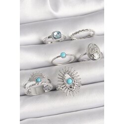 Gümüş Yüzük Kombin Set