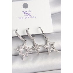 Zirkon Taşlı Yıldız Model 3’lü Küpe