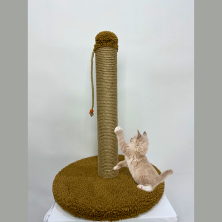 Peluş Dokulu Yuvarlak Tabanlı Kedi Tırmalama Tahtası 40 cm Soft Sevilen Renkler