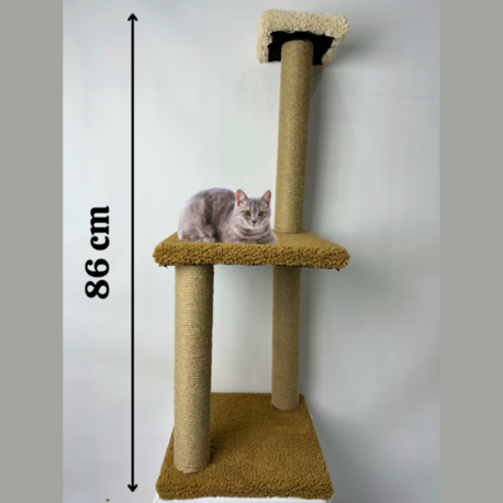Peluş Dokulu 86 cm Mega Boy 3 Katlı Kedi Tırmalama Tahtası Soft Sevilen Renkler