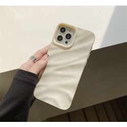 iPhone 14 Pro Max Krem Dalga Telefon Kılıfı