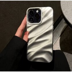 iPhone 14 Pro Max Gümüş Dalga Telefon Kılıfı