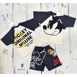 Kızgın Mickey Baskılı Şortlu Takım