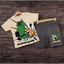 Minecraft Creeper vs Cougar Şortlu Takım