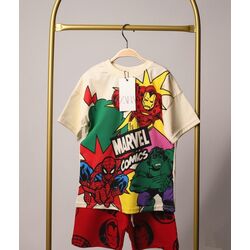 ZARA Marvel Kırmızı Şortlu Takım