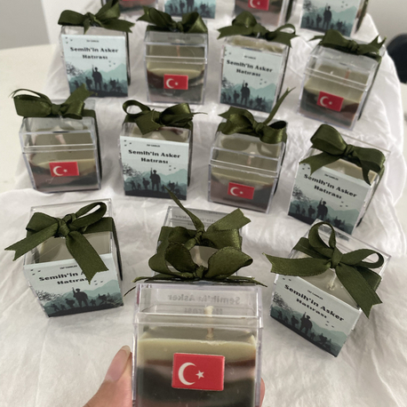 Asker Hatırası Hediyelik Mum 