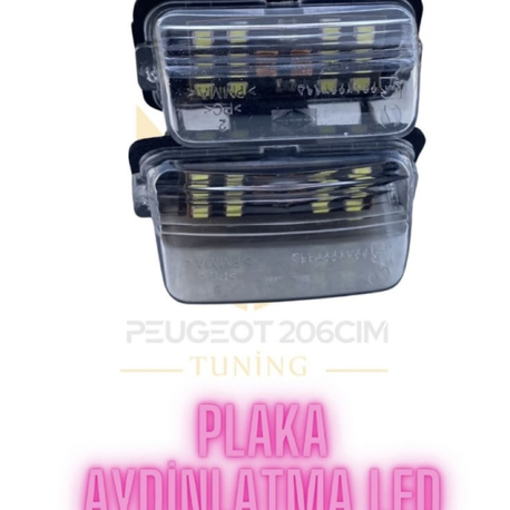206 plaka led aydınlatma( kargo dahil)