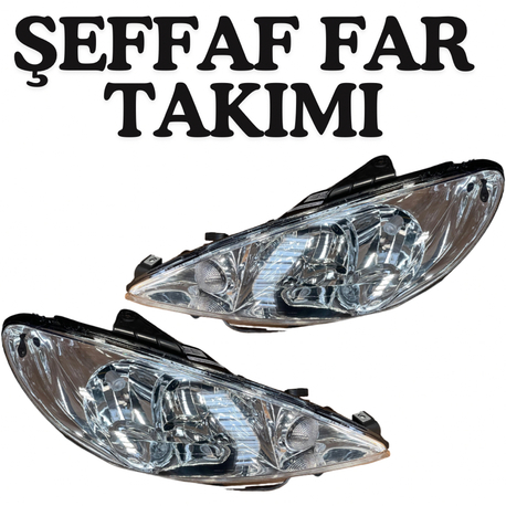 Şeffaf far takımı