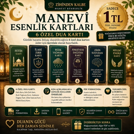 Ücretsiz Manevî Esenlik Kartları | 6 Özel Dua Kartı