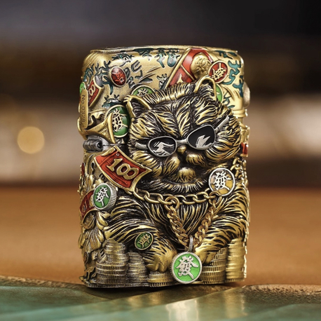 Zippo Şans Kedisi Gold