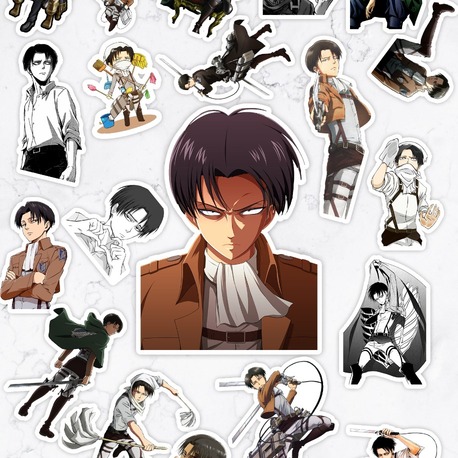 Levi Ackerman Attack on Titan Anime Sticker Paketi (20 Sticker)