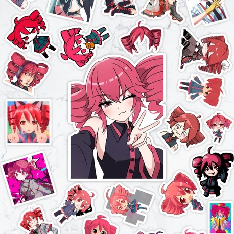 Kasane Teto Anime Kızı Telefon Laptop Bullet Journal Yapışkanlı Folyo Sticker Paketi (25 ADET)