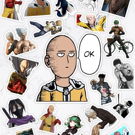 One Punch Man Anime Sticker Paketi (20 Sticker)