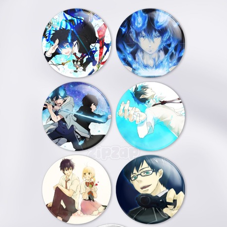 Ao no Exorcist Blue Exorcist Çanta Süsü Rozet İğneli Buton Rozet Seti (6 ADET)