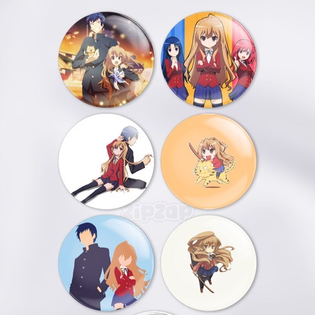 Toradora Çanta Süsü Rozet İğneli Buton Rozet Seti (6 ADET)