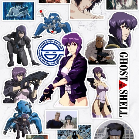 Ghost in the Shell Anime Sticker Paketi (20 Sticker)