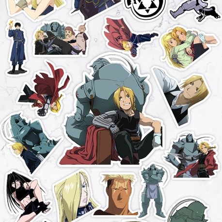 Fullmetal Alchemist: Brotherhood Anime Sticker Paketi (20 Sticker)