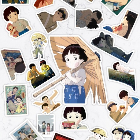 Ateşböceklerinin Mezarı Grave of the Fireflies Ghibli Anime Sticker Paketi (25 Sticker)