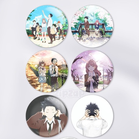Koe no Katachi A Silent Voice Çanta Süsü Rozet İğneli Buton Rozet Seti (6 ADET)