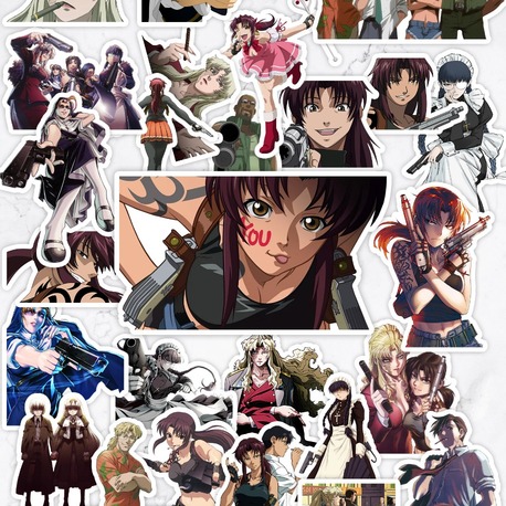 Black Lagoon Anime Sticker Paketi (27 Sticker)