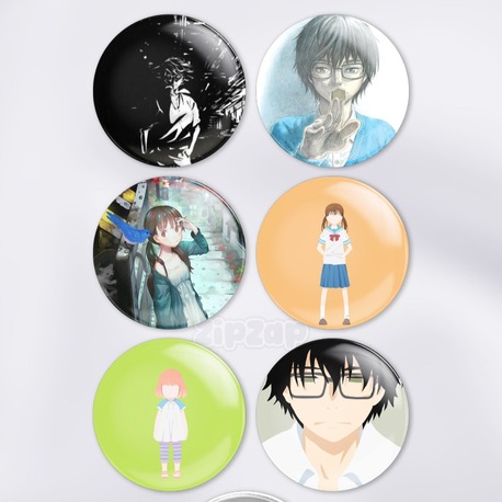 Sangatsu no Lion Çanta Süsü Rozet İğneli Buton Rozet Seti (6 ADET)