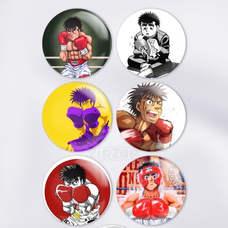 Hajime no Ippo Fighting Spirit Çanta Süsü Rozet İğneli Buton Rozet Seti (6 ADET)