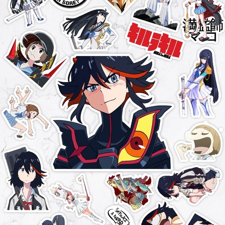 Kill la Kill Anime Sticker Paketi (20 Sticker)